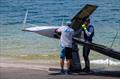 New forestay being fitted - International Moth Class - Lake Garda, Italy - July 2025