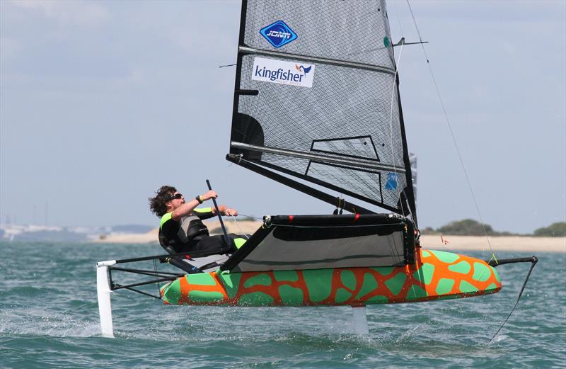 James Sainsbury on day 3 of the International Moth UK Nationals at Stokes Bay - photo © Mark Jardine