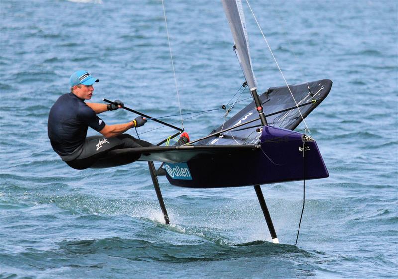 Stu Bithell at the 2016 International Moth UK Nationals in Weymouth photo copyright Mark Jardine / IMCA UK taken at Weymouth & Portland Sailing Academy and featuring the International Moth class