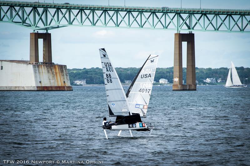 The Foiling Week 2016: Newport, Rhode, Island photo copyright Martina Orsini / TFW 2016 Newport taken at Sail Newport and featuring the International Moth class