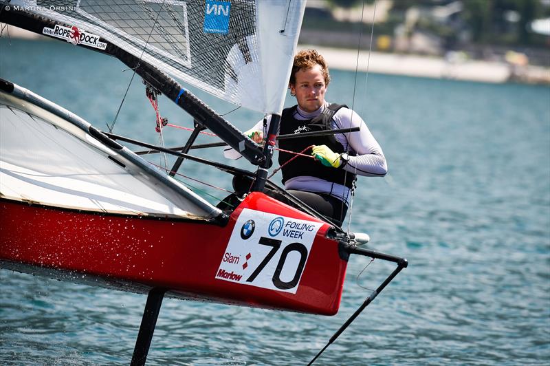 Foiling Week Garda 2017 day 2 photo copyright Martina Orsini taken at Fraglia Vela Malcesine and featuring the International Moth class