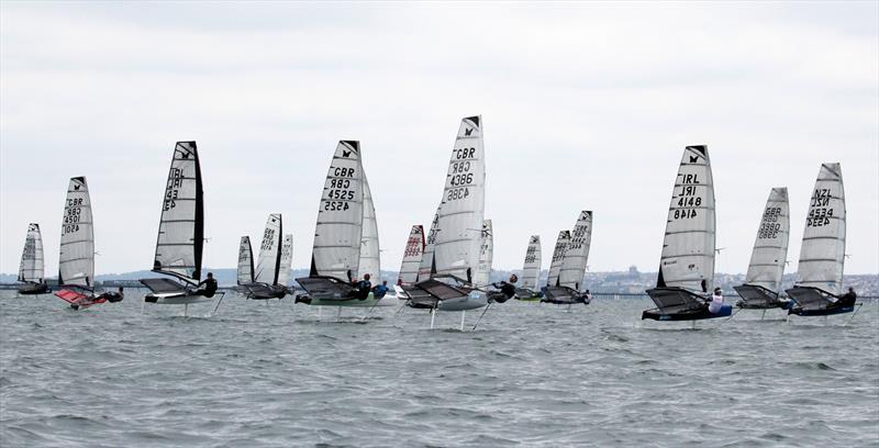 Noble Allen 2018 International Moth UK Championship at Thorpe Bay day 1 photo copyright Mark Jardine / IMCA UK taken at Thorpe Bay Yacht Club and featuring the International Moth class