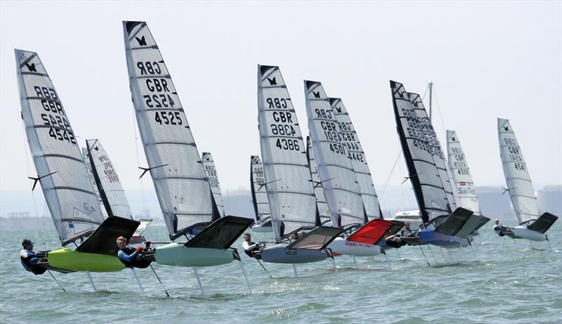 Noble Allen 2018 International Moth UK Championship at Thorpe Bay day 3 photo copyright Mark Jardine / IMCA UK taken at Thorpe Bay Yacht Club and featuring the International Moth class