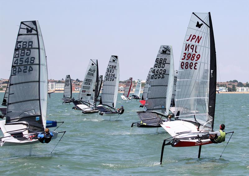 Noble Allen 2018 International Moth UK Championship at Thorpe Bay day 4 photo copyright Mark Jardine / IMCA UK taken at Thorpe Bay Yacht Club and featuring the International Moth class