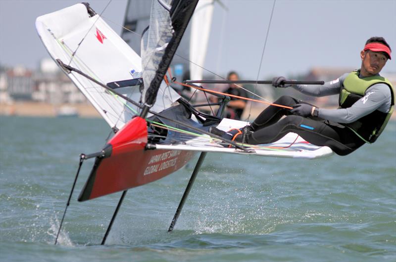 Noble Allen 2018 International Moth UK Championship at Thorpe Bay day 4 photo copyright Mark Jardine / IMCA UK taken at Thorpe Bay Yacht Club and featuring the International Moth class