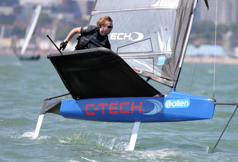 Noble Allen 2018 International Moth UK Championship at Thorpe Bay day 4 photo copyright Mark Jardine / IMCA UK taken at Thorpe Bay Yacht Club and featuring the International Moth class