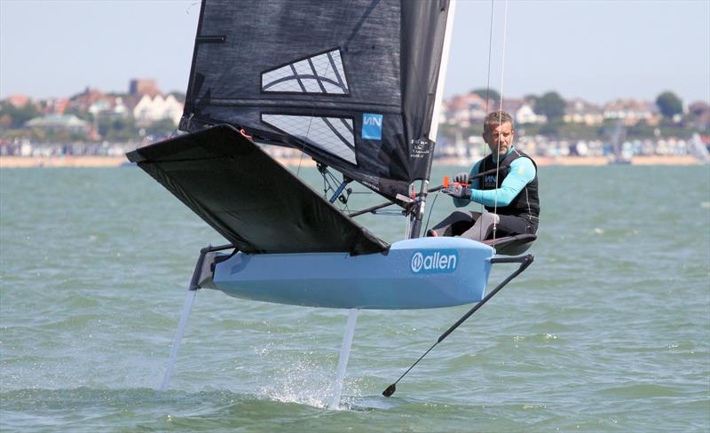 Mike Lennon during the Noble Allen 2018 International Moth UK Championship at Thorpe Bay photo copyright Mark Jardine / IMCA UK taken at Thorpe Bay Yacht Club and featuring the International Moth class