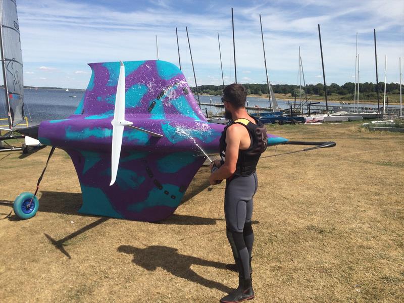 Valkyrie christened at Rutland photo copyright James Sainsbury taken at Rutland Sailing Club and featuring the International Moth class