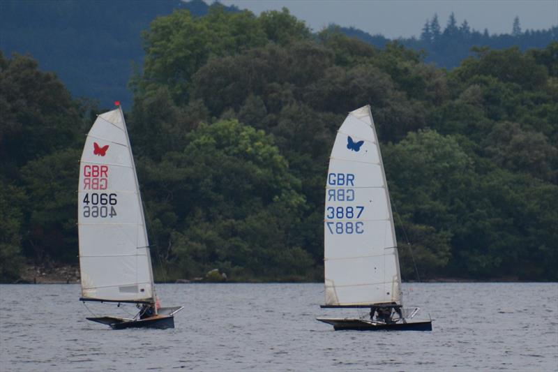 Lyndon Beasley (left) and Ian Marshall (right) photo copyright Katie Hughes taken at Loch Lomond Sailing Club and featuring the International Moth class