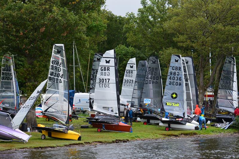 Lowider and foiling International Moths and Waszps at Loch Lomond Sailing Club - photo © Katie Hughes