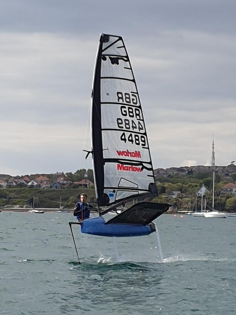 International Moth Spring Training Weekend in Portland Harbour photo copyright Kay Myerscough taken at Weymouth & Portland Sailing Academy and featuring the International Moth class