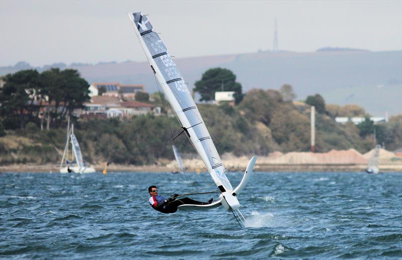 2019 Wetsuit Outlet UK Moth Nationals at Castle Cove SC day 1 photo copyright Mark Jardine / IMCA UK taken at Castle Cove Sailing Club and featuring the International Moth class