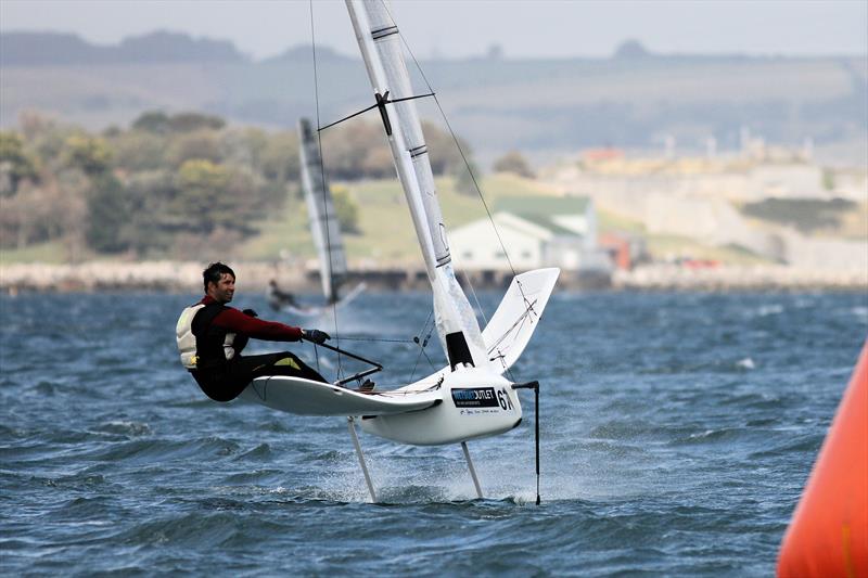 2019 Wetsuit Outlet UK Moth Nationals at Castle Cove SC day 1 photo copyright Mark Jardine / IMCA UK taken at Castle Cove Sailing Club and featuring the International Moth class