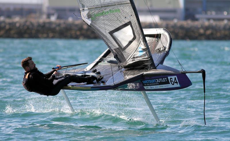 2019 Wetsuit Outlet UK Moth Nationals at Castle Cove SC day 2 photo copyright Mark Jardine / IMCA UK taken at Castle Cove Sailing Club and featuring the International Moth class