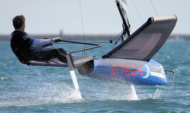 2019 Wetsuit Outlet UK Moth Nationals at Castle Cove SC day 2 photo copyright Mark Jardine / IMCA UK taken at Castle Cove Sailing Club and featuring the International Moth class