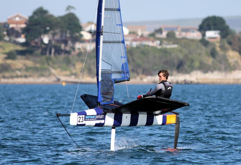 2019 Wetsuit Outlet UK Moth Nationals at Castle Cove SC day 3 photo copyright Mark Jardine / IMCA UK taken at Castle Cove Sailing Club and featuring the International Moth class