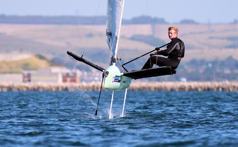 2019 Wetsuit Outlet UK Moth Nationals at Castle Cove SC day 3 photo copyright Mark Jardine / IMCA UK taken at Castle Cove Sailing Club and featuring the International Moth class