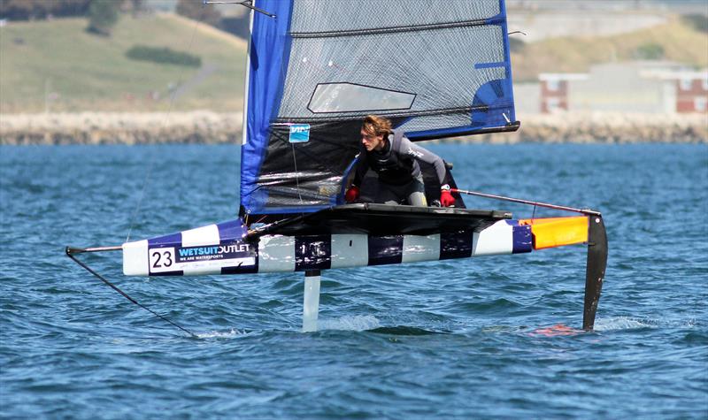 2019 Wetsuit Outlet UK Moth Nationals at Castle Cove SC day 3 photo copyright Mark Jardine / IMCA UK taken at Castle Cove Sailing Club and featuring the International Moth class