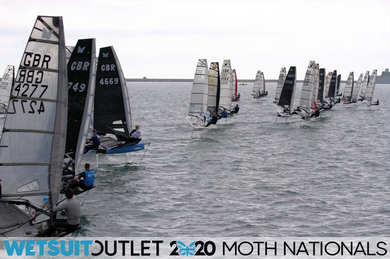 Wetsuit Outlet UK Moth Nationals day 2 photo copyright Mark Jardine / IMCA UK taken at Weymouth & Portland Sailing Academy and featuring the International Moth class