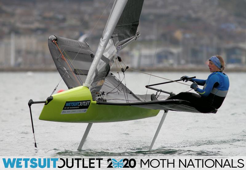 Josie Gliddon on day 5 of the Wetsuit Outlet UK Moth Nationals photo copyright Mark Jardine / IMCA UK taken at Weymouth & Portland Sailing Academy and featuring the International Moth class