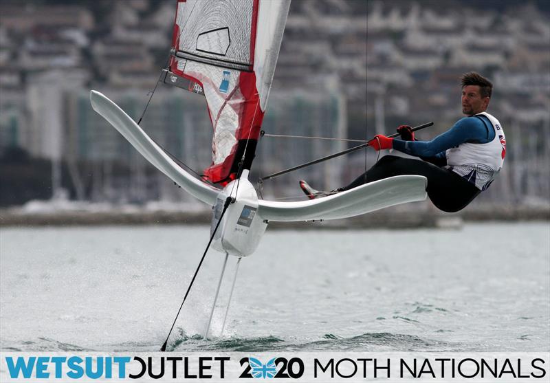 Matthew Lea on day 5 of the Wetsuit Outlet UK Moth Nationals photo copyright Mark Jardine / IMCA UK taken at Weymouth & Portland Sailing Academy and featuring the International Moth class