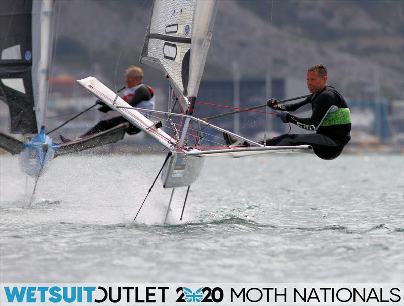 Alister Richardson on day 5 of the Wetsuit Outlet UK Moth Nationals photo copyright Mark Jardine / IMCA UK taken at Weymouth & Portland Sailing Academy and featuring the International Moth class
