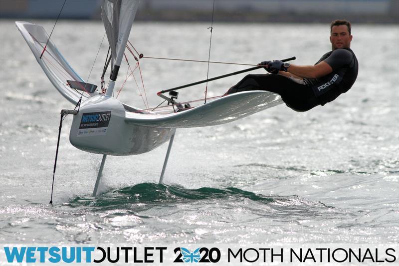 Billy Vennis-Ozane on day 5 of the Wetsuit Outlet UK Moth Nationals photo copyright Mark Jardine / IMCA UK taken at Weymouth & Portland Sailing Academy and featuring the International Moth class