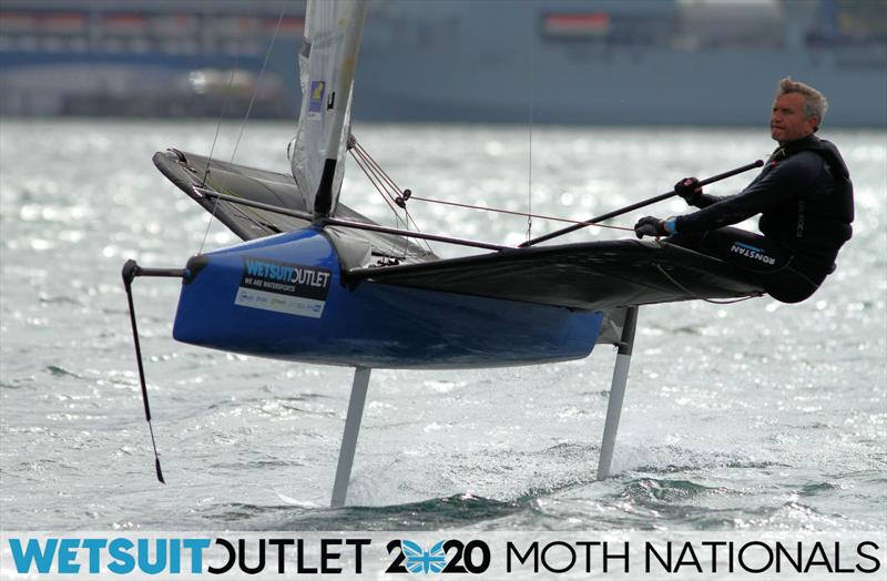 Jason Belben on day 5 of the Wetsuit Outlet UK Moth Nationals photo copyright Mark Jardine / IMCA UK taken at Weymouth & Portland Sailing Academy and featuring the International Moth class
