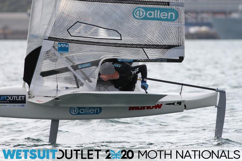 Ross Harvey mid-gybe on day 5 of the Wetsuit Outlet UK Moth Nationals - photo © Mark Jardine / IMCA UK