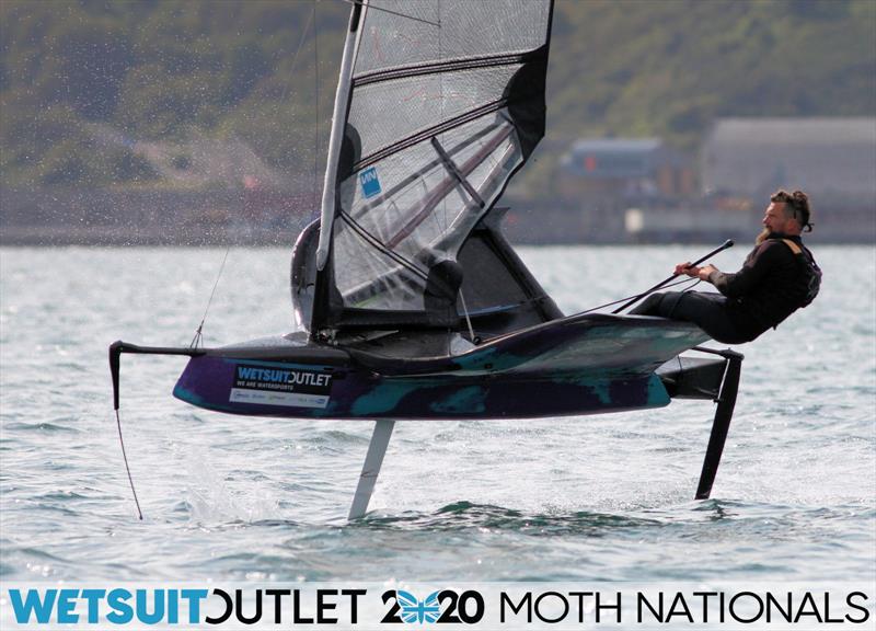 James Sainsbury on day 5 of the Wetsuit Outlet UK Moth Nationals photo copyright Mark Jardine / IMCA UK taken at Weymouth & Portland Sailing Academy and featuring the International Moth class