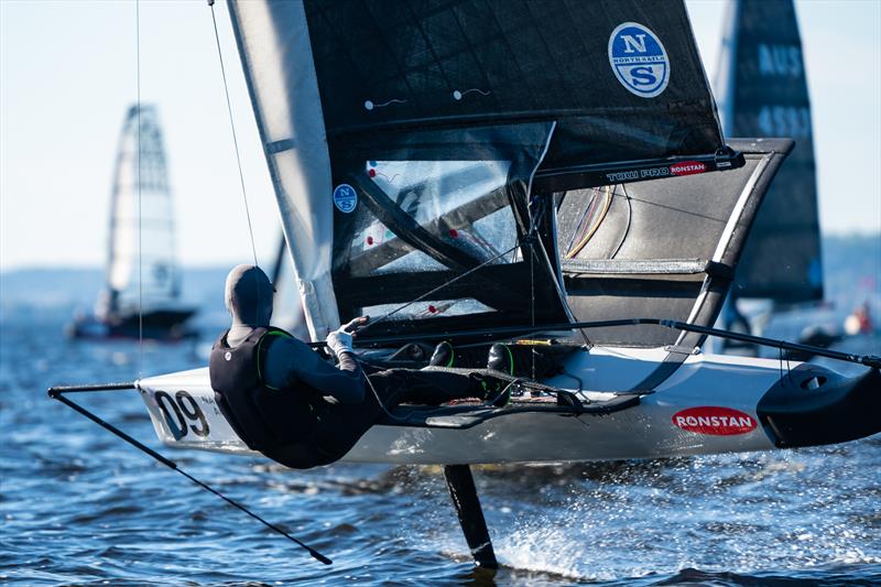 Australian Moth Nationals at Wangi RSL Amateur Sailing Club photo copyright Beau Outteridge taken at Wangi RSL Amateur Sailing Club and featuring the International Moth class