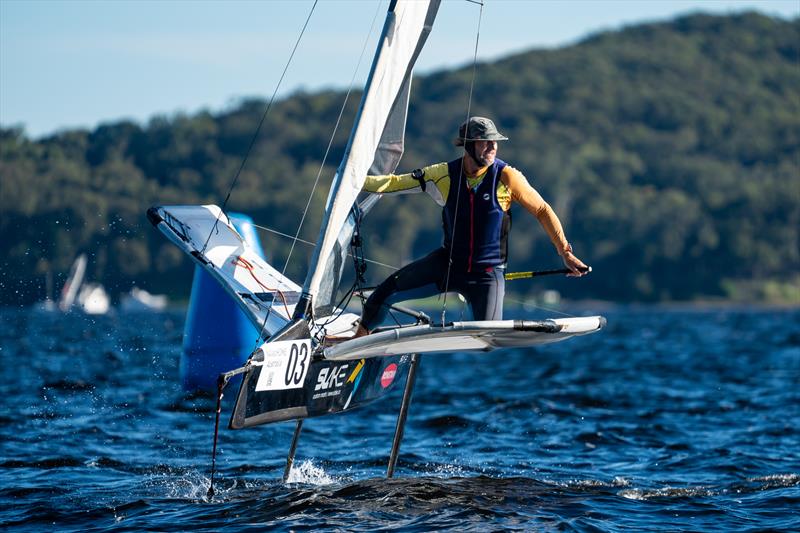 Australian Moth Nationals at Wangi RSL Amateur Sailing Club photo copyright Beau Outteridge taken at Wangi RSL Amateur Sailing Club and featuring the International Moth class