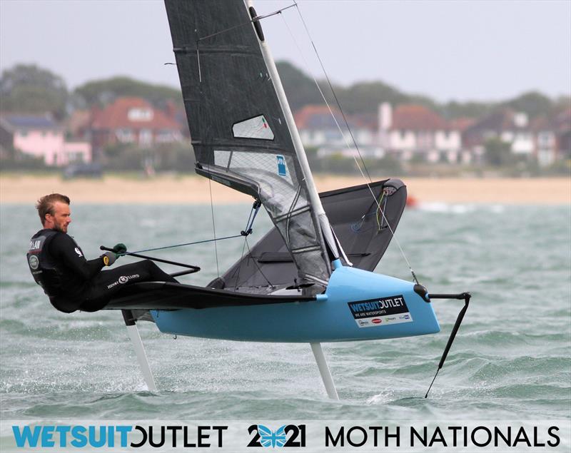 Jim McMillan wins the Wetsuit Outlet UK Moth Nationals 2021 photo copyright Mark Jardine / IMCA UK taken at Stokes Bay Sailing Club and featuring the International Moth class