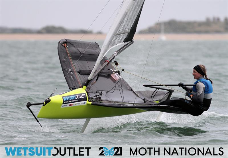 Josie Gliddon on day 2 of the Wetsuit Outlet UK Moth Nationals 2021 - photo © Mark Jardine / IMCA UK