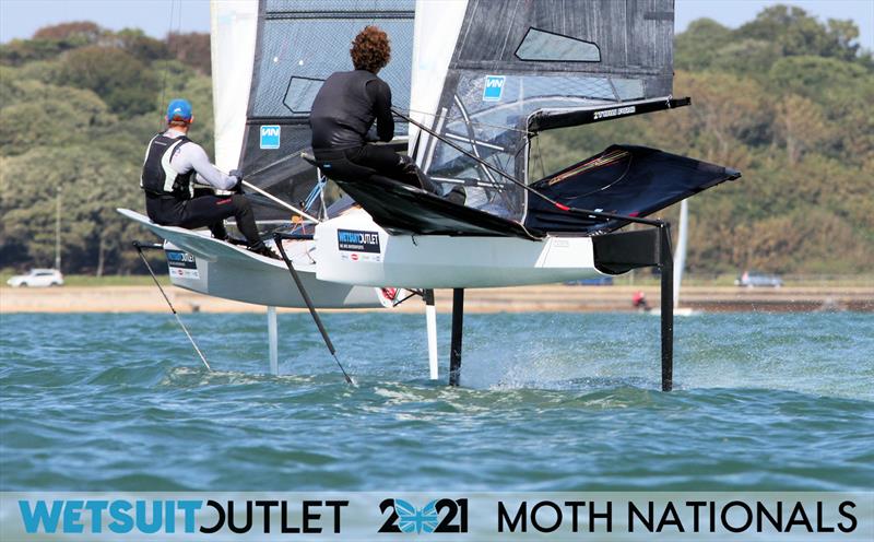 Day 3 of the Wetsuit Outlet UK Moth Nationals 2021 photo copyright Mark Jardine / IMCA UK taken at Stokes Bay Sailing Club and featuring the International Moth class