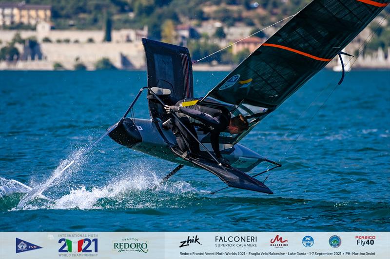 International Moth Worlds 2021 day 1 photo copyright Martina Orsini taken at Fraglia Vela Malcesine and featuring the International Moth class