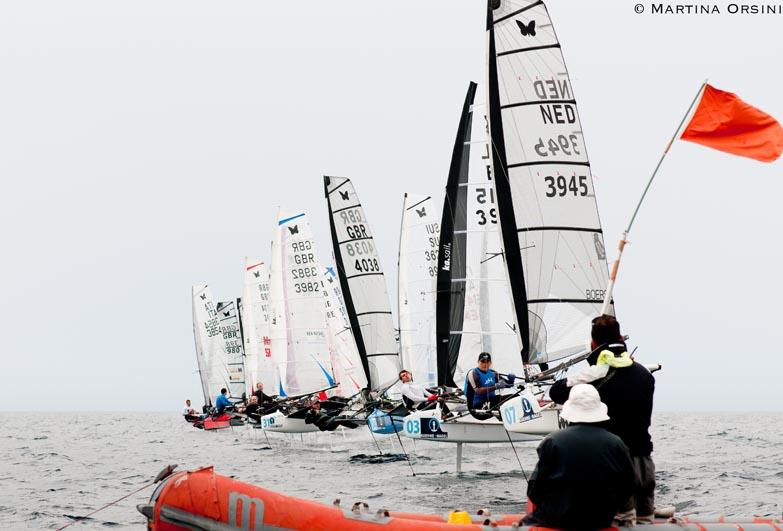 International Moth European Championship day 3 photo copyright Martina Orsini taken at Sailing Club Marsala and featuring the International Moth class