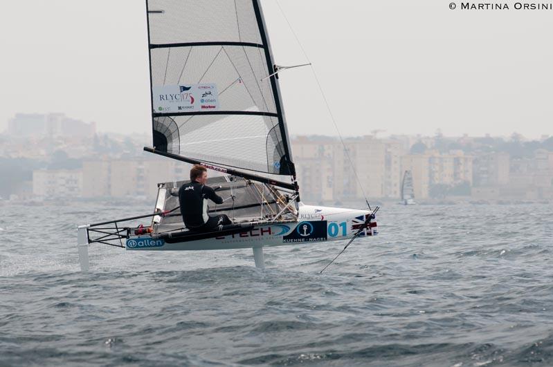 Chris Rashley wins the International Moth European Championship photo copyright Martina Orsini taken at Sailing Club Marsala and featuring the International Moth class