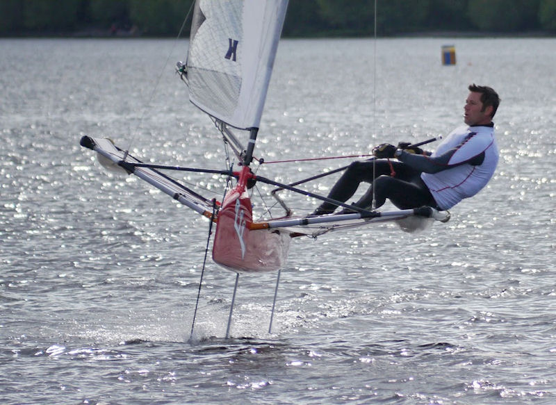 Richard Westbury during the International Moth Inlands at Bala photo copyright Paul Plested taken at Bala Sailing Club and featuring the International Moth class
