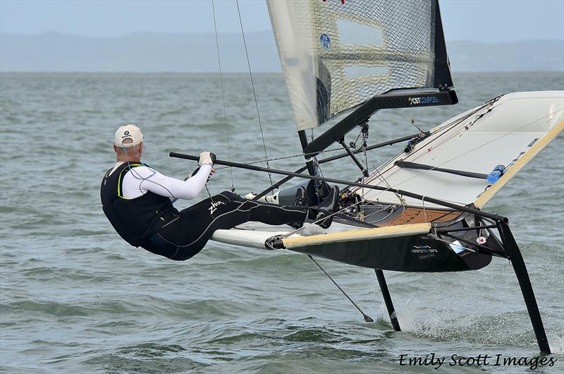 RQYS sailor James Hallam photo copyright Emily Scott Images taken at Royal Queensland Yacht Squadron and featuring the International Moth class