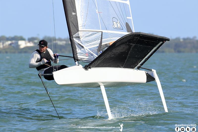 2019 Australian Moth Championships photo copyright Nic Douglass / www.AdventuresofaSailorGirl.com taken at Royal Queensland Yacht Squadron and featuring the International Moth class