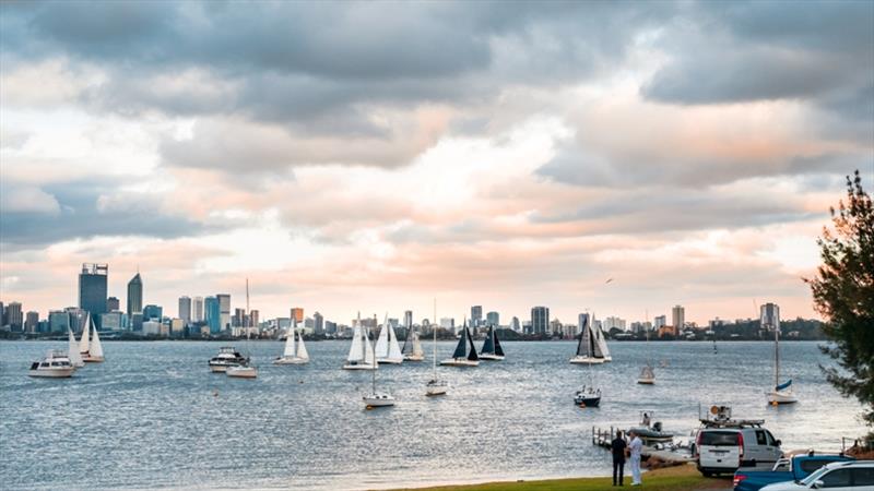 Mounts Bay Sailing Club is in an ideal location on the shore of Perth's famous Swan River photo copyright Tom Hodge Media taken at Mounts Bay Sailing Club, Australia and featuring the International Moth class