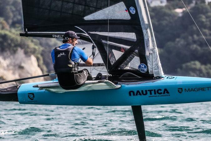 Graeme Sutherland won six of the eight races at the Moth national - March 2020 photo copyright Adam Mustill taken at Sandspit Yacht Club and featuring the International Moth class