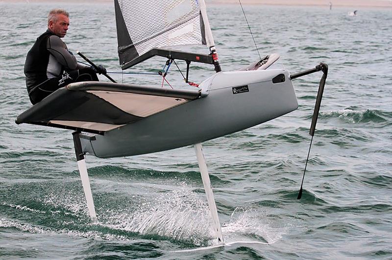 Rob Greenhalgh at the UK Moth championship photo copyright Mark Jardine / IMCA UK taken at Weymouth & Portland Sailing Academy and featuring the International Moth class