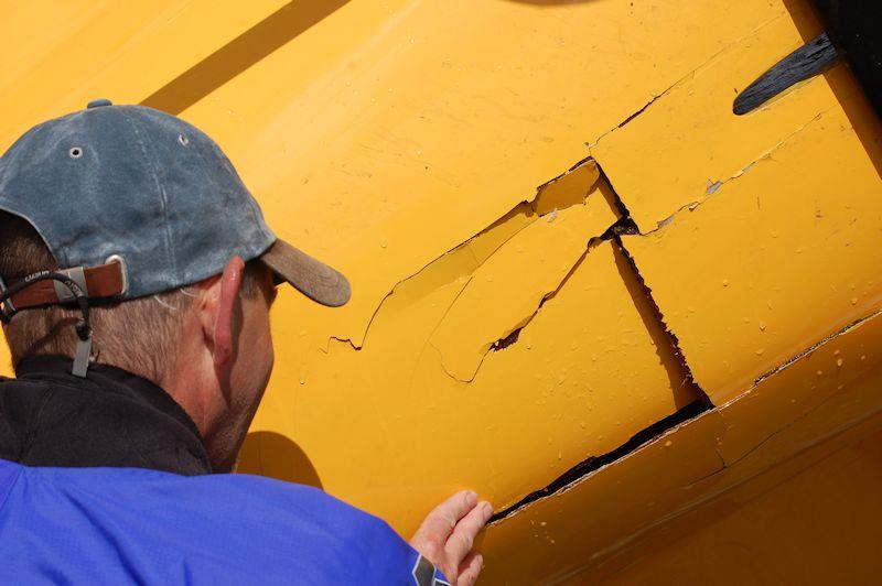 Not the first time a Magnum hull has come to grief after contact with the helm - Lowrider Moths at Oxford in 2015 - photo © Dougal Henshall