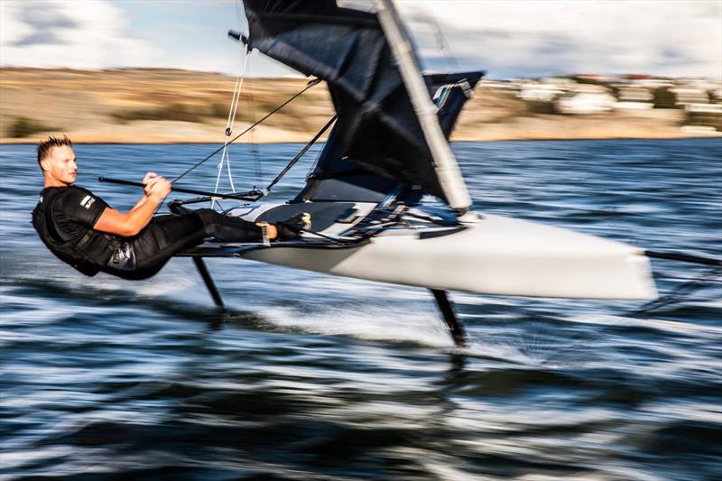 Doyle One Design Sail Designer Andrew Lechte and class leaders Kyle Langford and Tom Johnson lead the charge on Moth sail innovation photo copyright Doyle Sails taken at Royal New Zealand Yacht Squadron and featuring the International Moth class