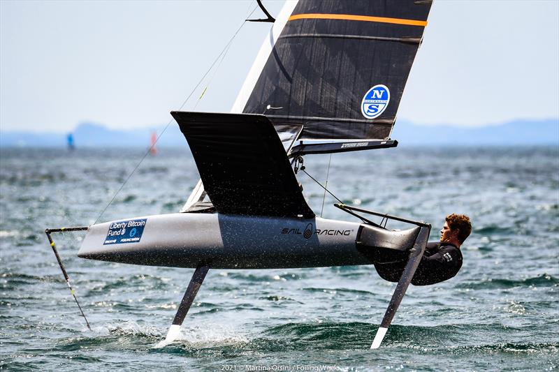 Tom Slingsby (AUS). Liberty Bitcoin Moth Cup, Foiling Week 2021, Malcesine photo copyright Martina Orsini / Foiling Week 2021 taken at Fraglia Vela Malcesine and featuring the International Moth class