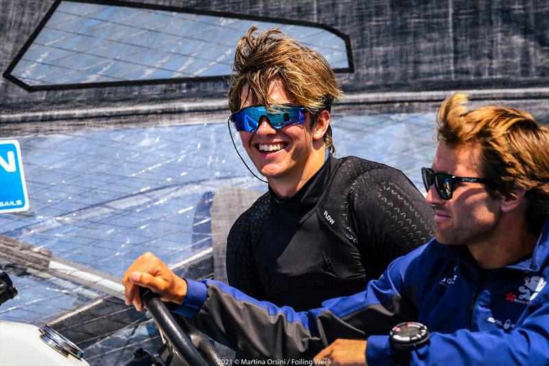 Nicolai Jabcobsen (HKG) and Chris Rashley. Liberty Bitcoin Moth Cup, Foiling Week 2021 photo copyright Martina Orsini/Foiling Week taken at Fraglia Vela Malcesine and featuring the International Moth class