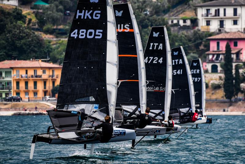 Nicolai Jabcobsen (HKG). Liberty Bitcoin Moth Cup, Foiling Week 2021 photo copyright Martina Orsini/Foiling Week taken at Fraglia Vela Malcesine and featuring the International Moth class