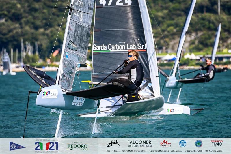 Redoro Frantai Veneti Moth Worlds 2021. Nicolai Jacobsen, Junior Sailor photo copyright Martina Orsini taken at Fraglia Vela Malcesine and featuring the International Moth class